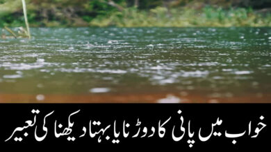 Khwab Mein Pani Ka Dorna Ya Behna Dekhna Ki Tabeer